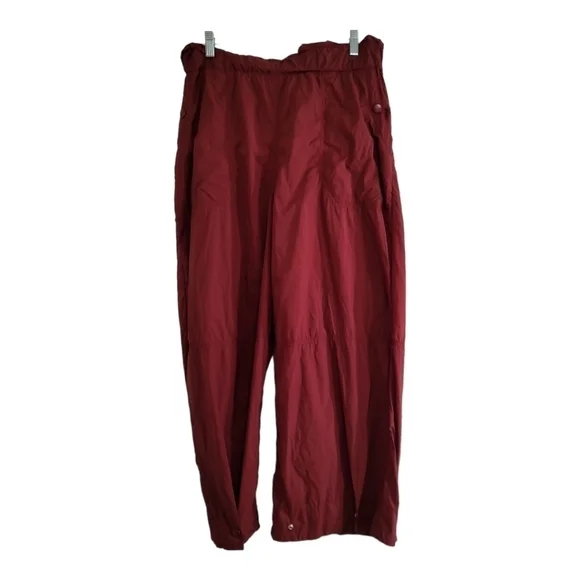 Free People Movement Syrah Red Nina Packable Pants Large Wide Adjustable Leg - Picture 4 of 14